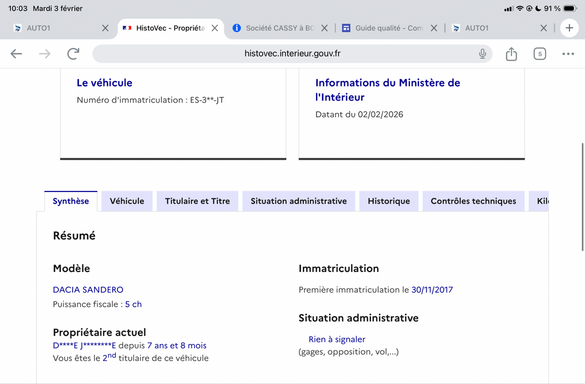 Dacia Sandero d'occasion