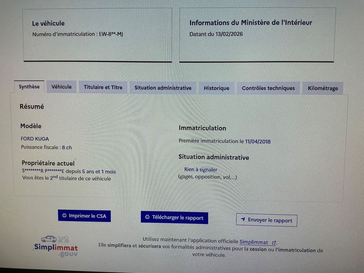 Ford Kuga d'occasion