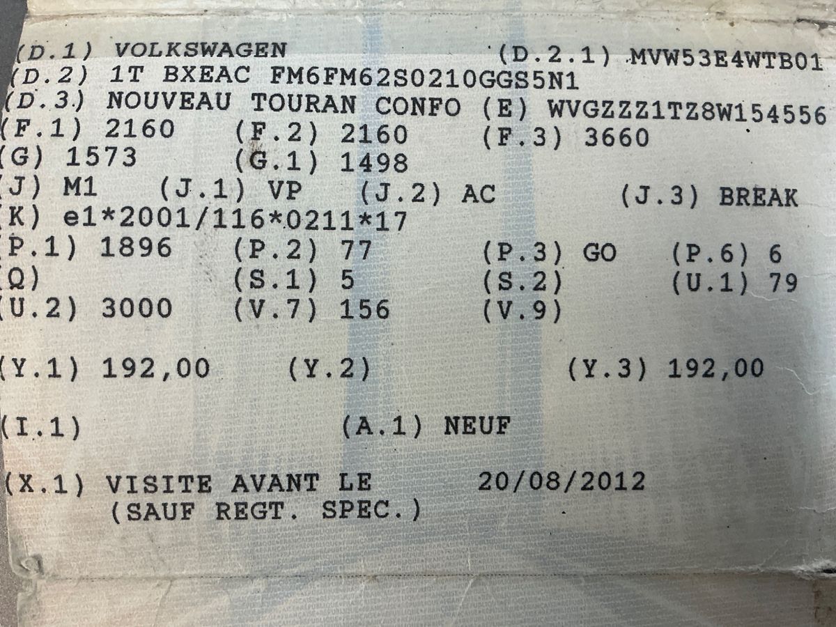 Volkswagen Touran d'occasion