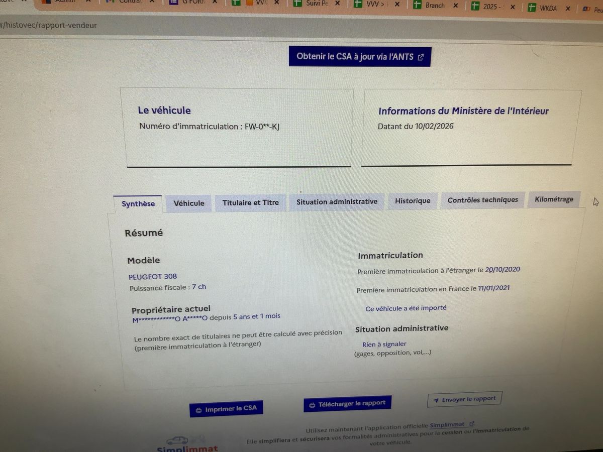 Peugeot 308 d'occasion