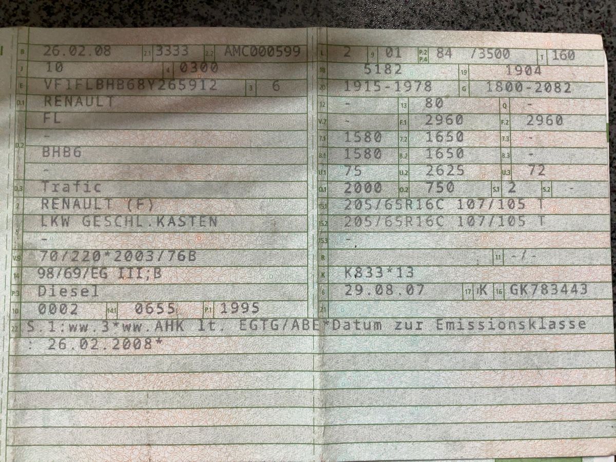 Renault Trafic 2.0 dCi L2H1 2,9t