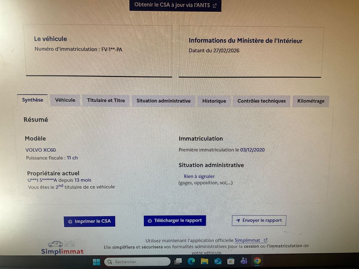 Volvo XC60 d'occasion