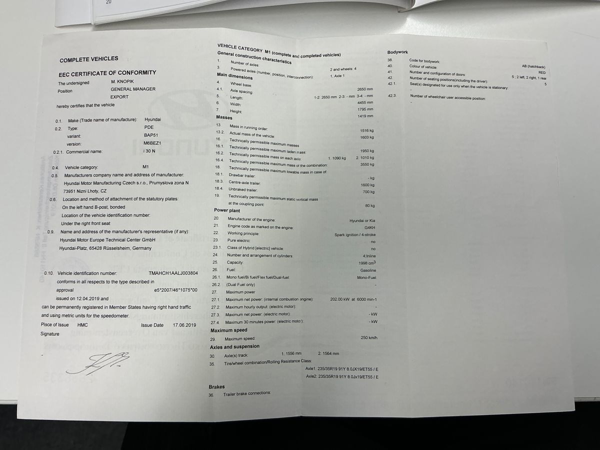 Hyundai i30 2.0 TGDI N Performance