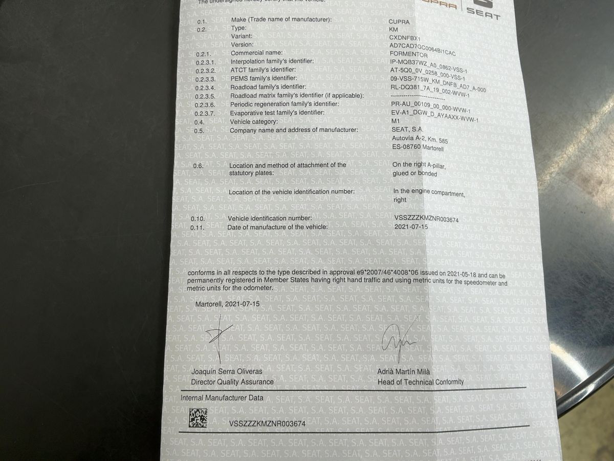 Cupra Formentor d'occasion