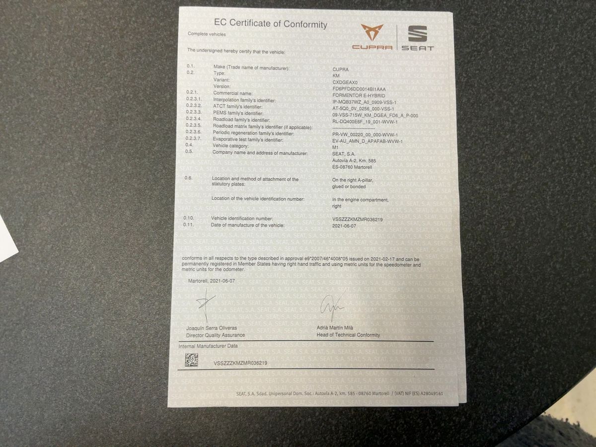 Cupra Formentor d'occasion