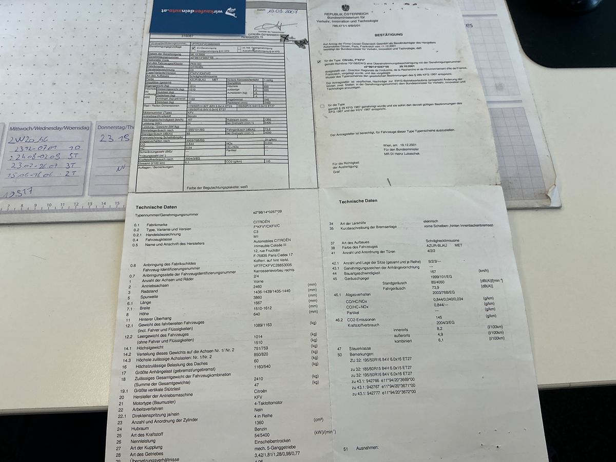 Citroen C3 1.4 First 2 44 + 50 + 54 kW