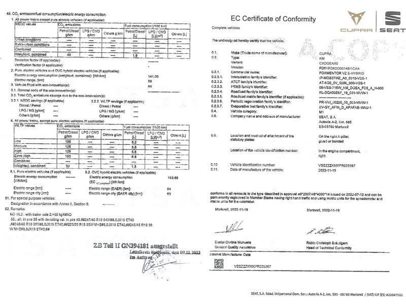Cupra Formentor 1.4 e-HYBRID VZ — zdjęcie 17