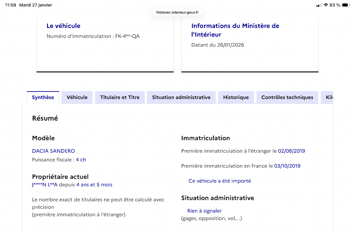 Dacia Sandero d'occasion