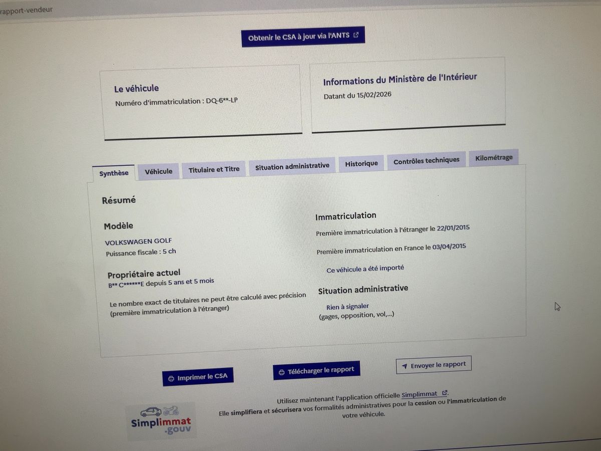 Volkswagen Golf d'occasion