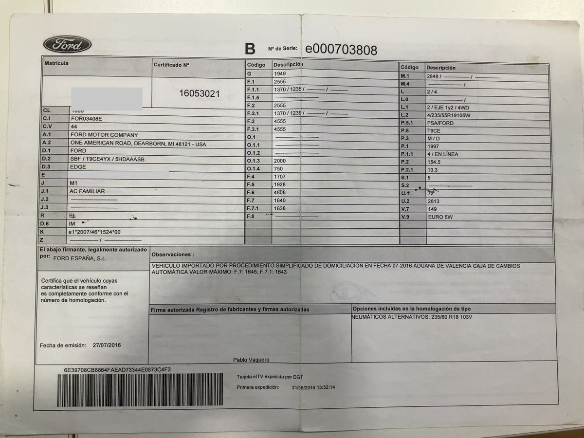 Ford Edge d'occasion