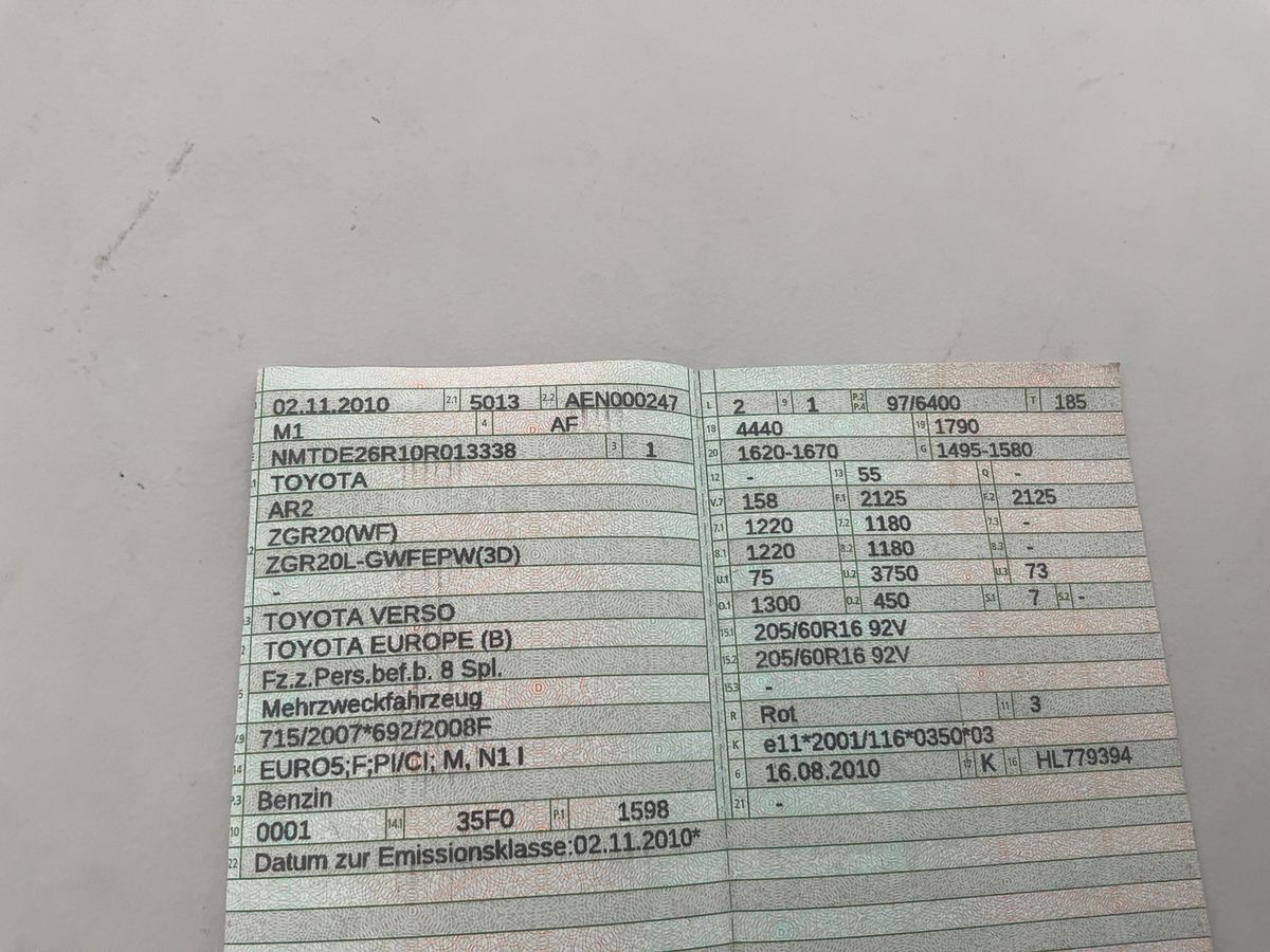 Toyota Verso d'occasion