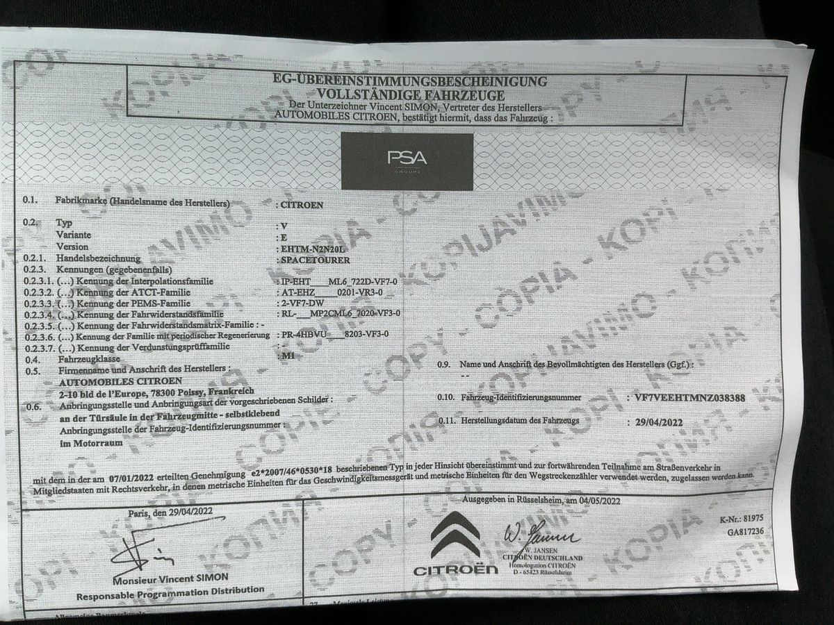 Citroen Spacetourer 2.0 Blue-HDi Feel M L2