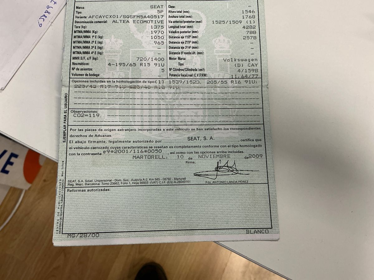 Seat Altea 1.6 TDI Reference Ecomotive