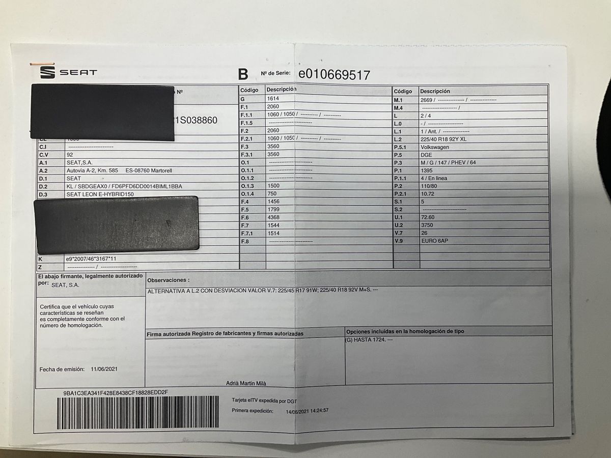 Seat Leon 1.4 TSI e-HYBRID Xcellence Go