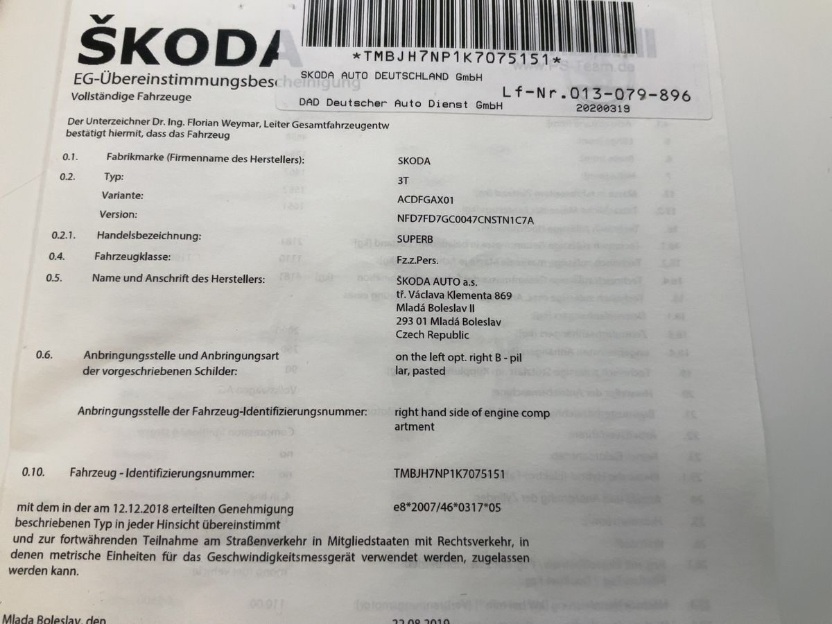 Skoda Superb d'occasion