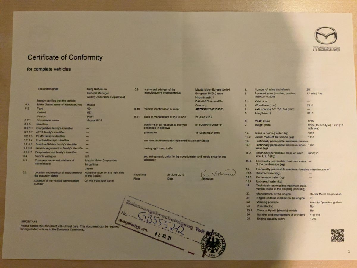 Mazda MX-5 d'occasion