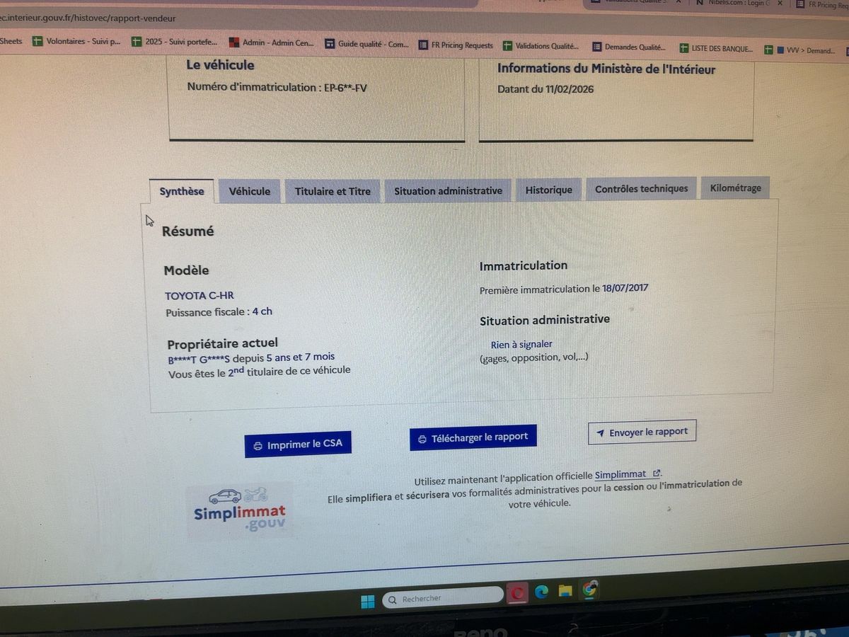 Toyota C-HR d'occasion