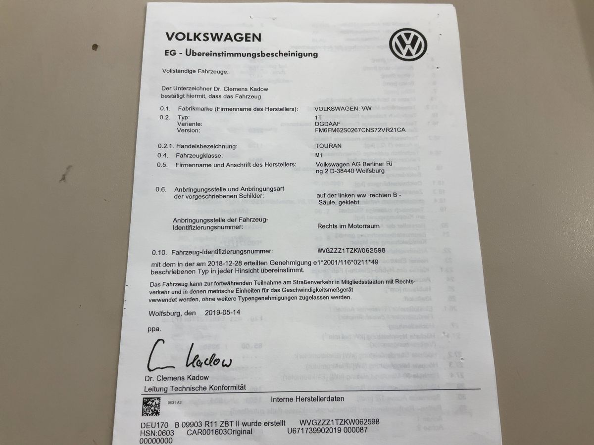 Volkswagen Touran d'occasion