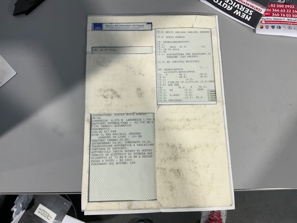 Toyota Auris 1.8 Hybrid Active+