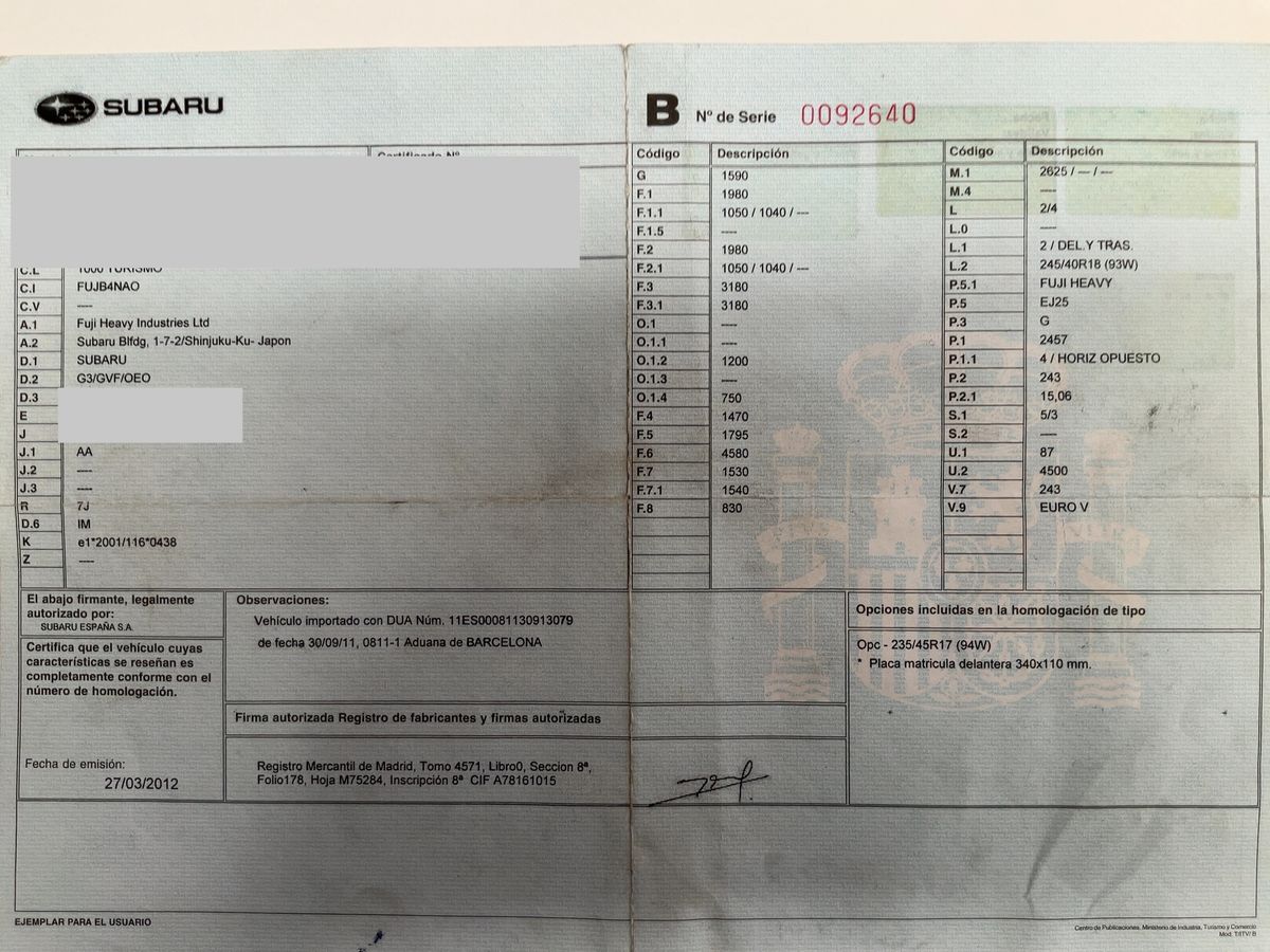Subaru Impreza d'occasion