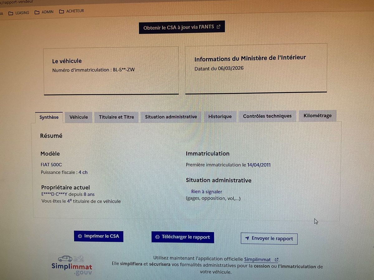 Fiat 500C d'occasion