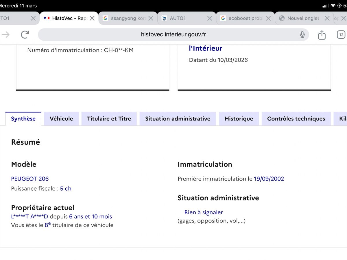 Peugeot 206 d'occasion