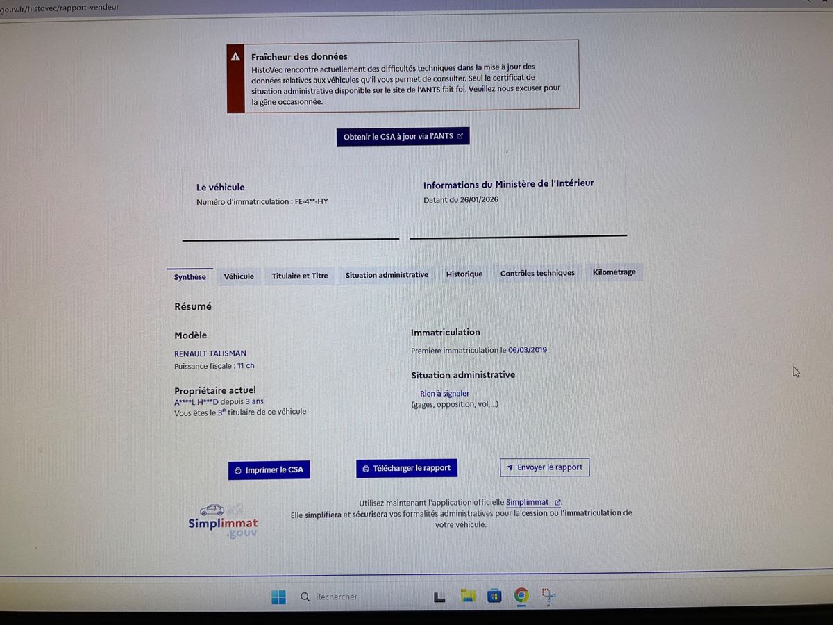 Renault Talisman d'occasion