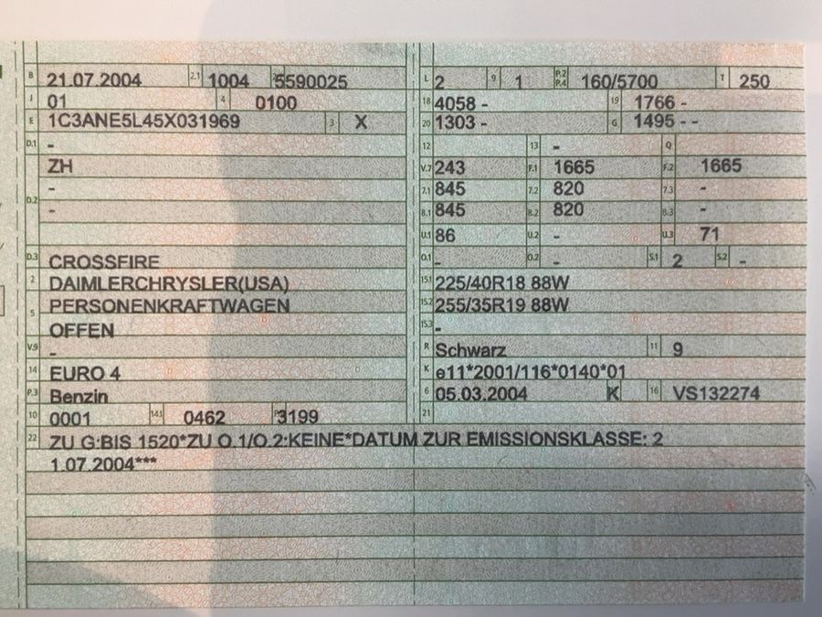 Chrysler Crossfire 3.2 Limited