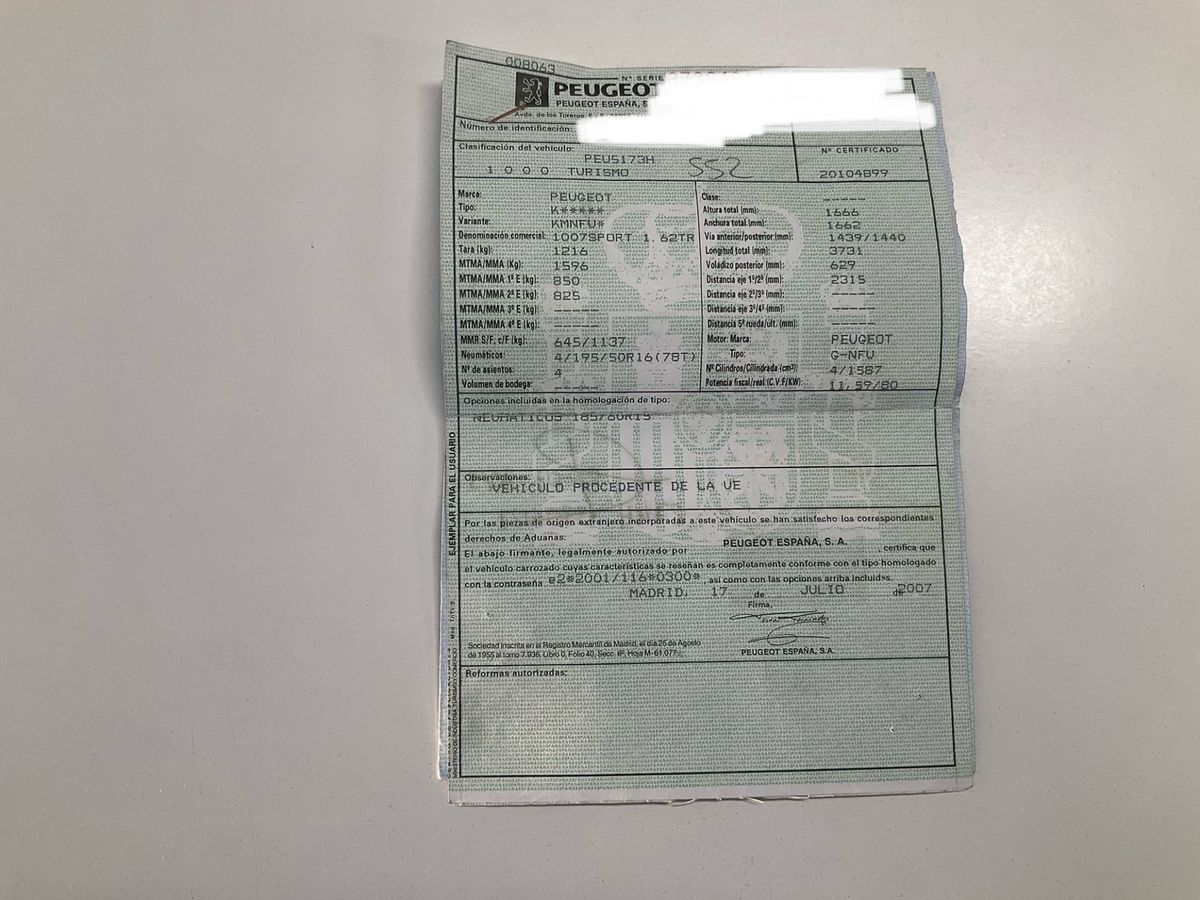 Peugeot 1007 1.6 Sport