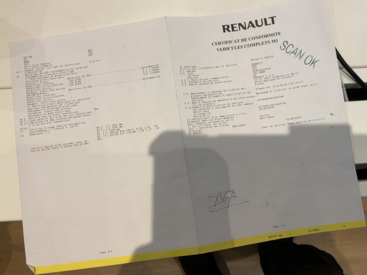 Renault Talisman d'occasion