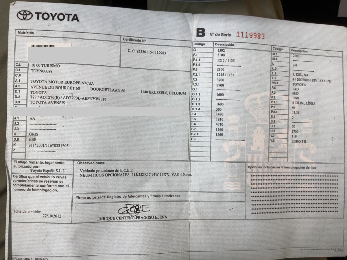 Toyota Avensis d'occasion