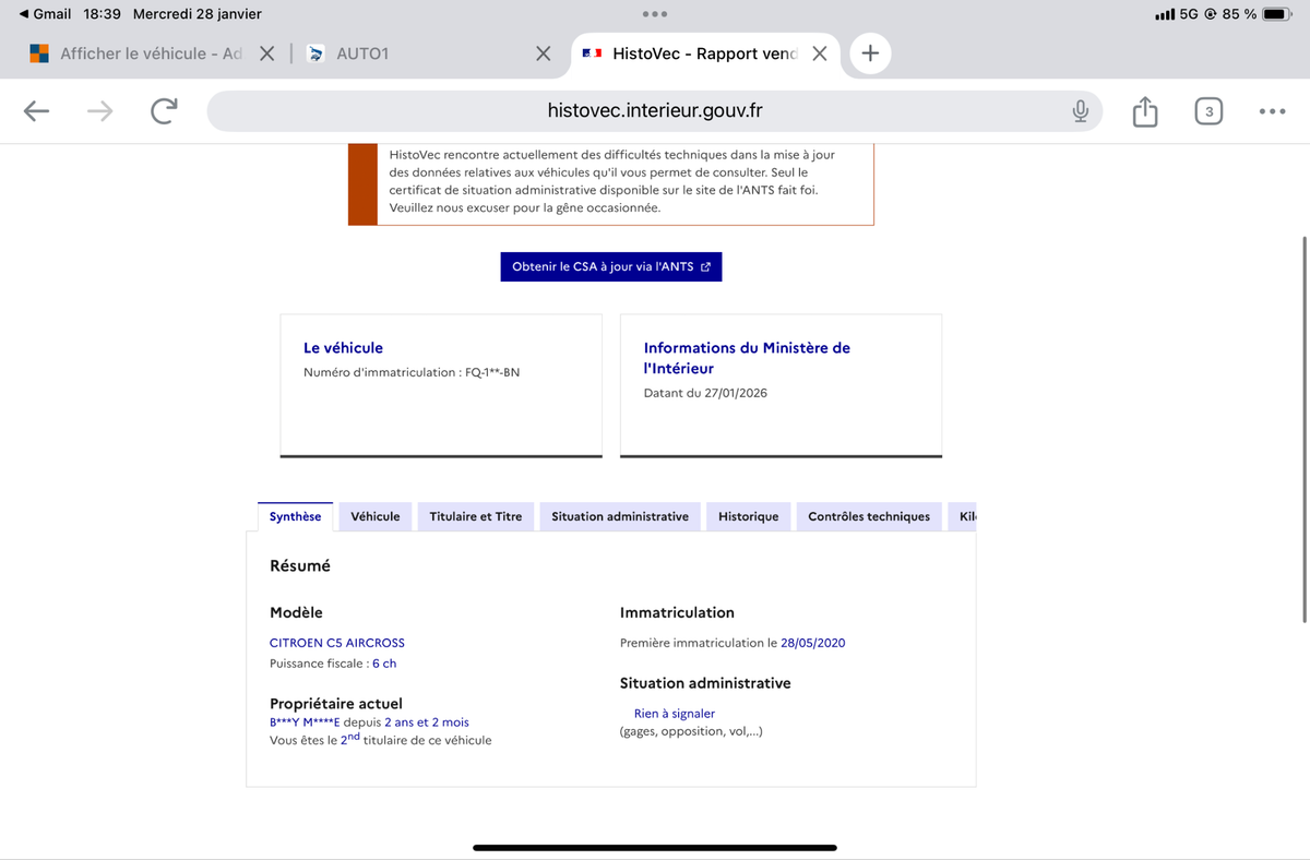 Citroen C5 d'occasion