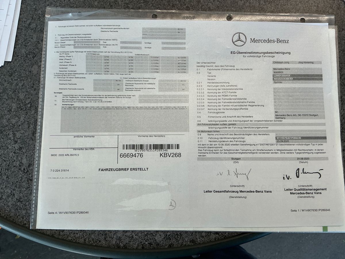 Mercedes-Benz Sprinter 316 CDI RWD L3