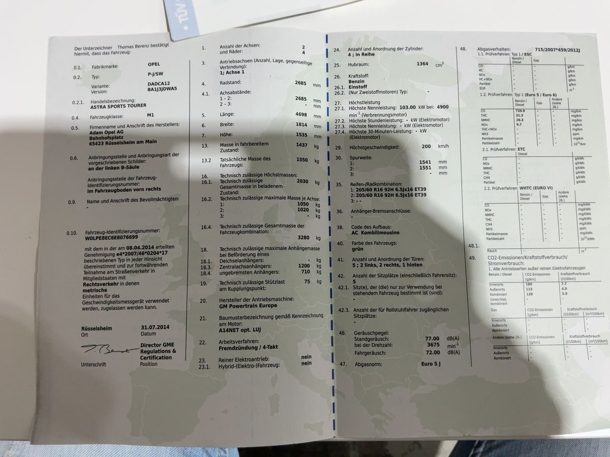 Opel Astra 1.4 Turbo Exklusiv