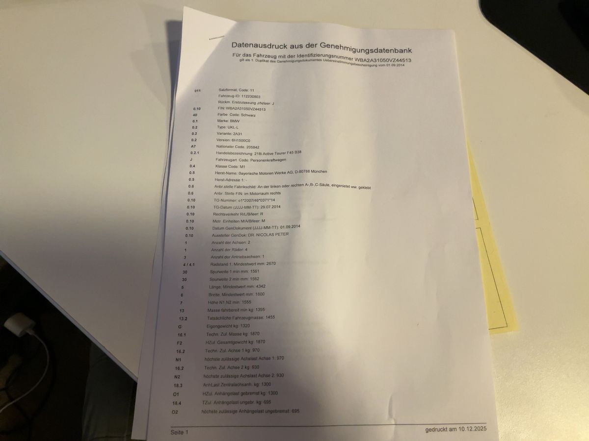 BMW 2er 218i Active Tourer Basis