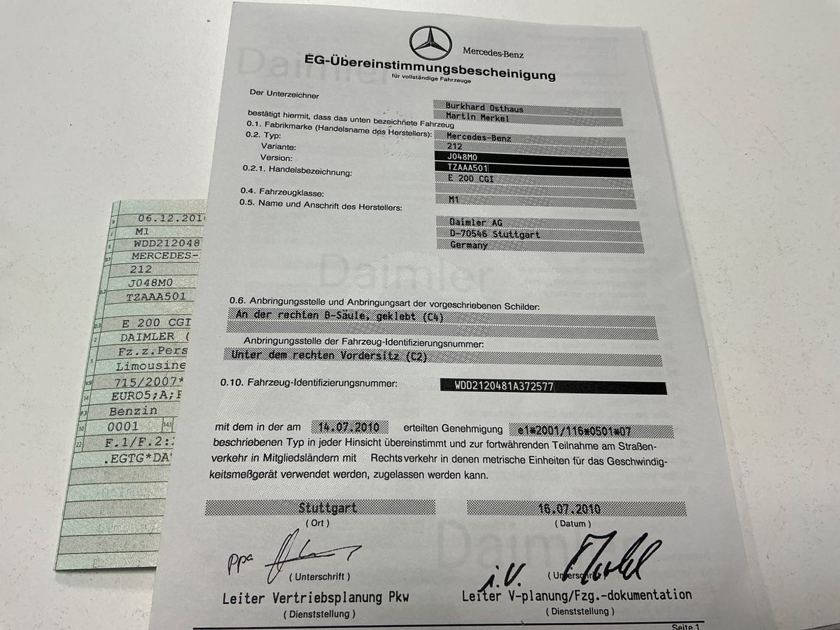 Mercedes-Benz E-Klasse E 200 CGI BlueEfficiency Avantgarde