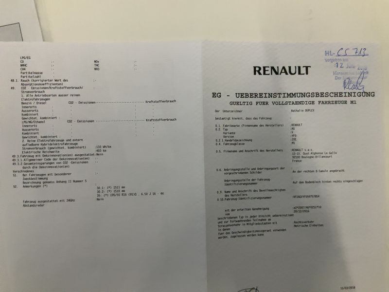 Renault Zoe electric drive 43 kW Intens 2018 – снимка 21