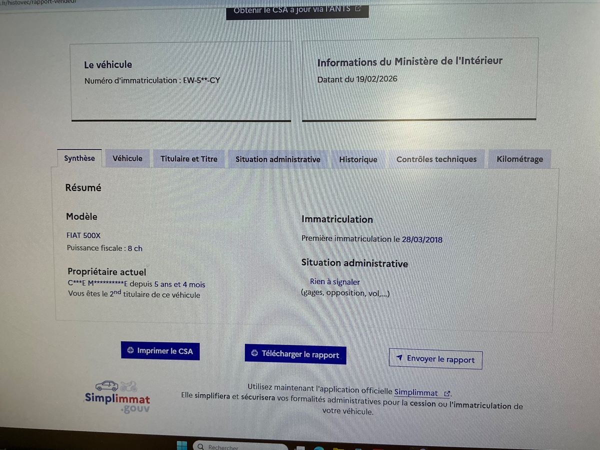 Fiat 500X d'occasion