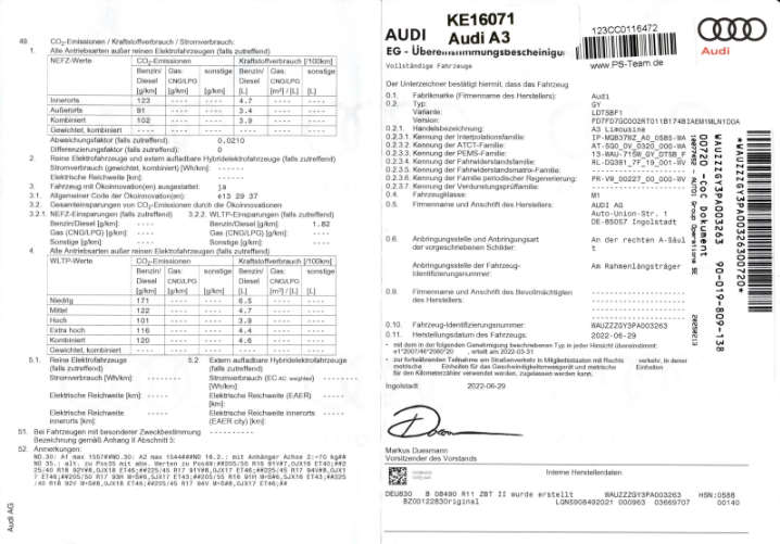 Audi A3 Limousine 30 TDI S line