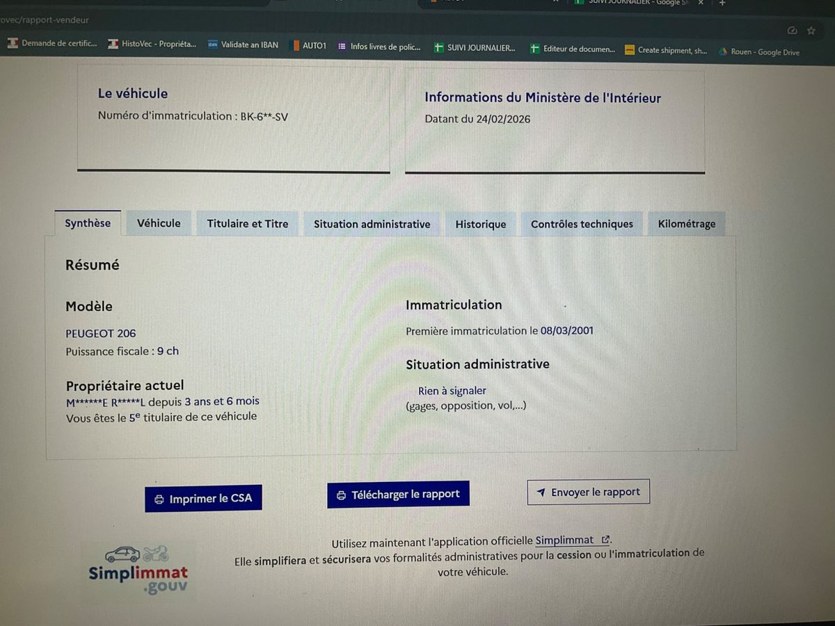 Peugeot 206 d'occasion