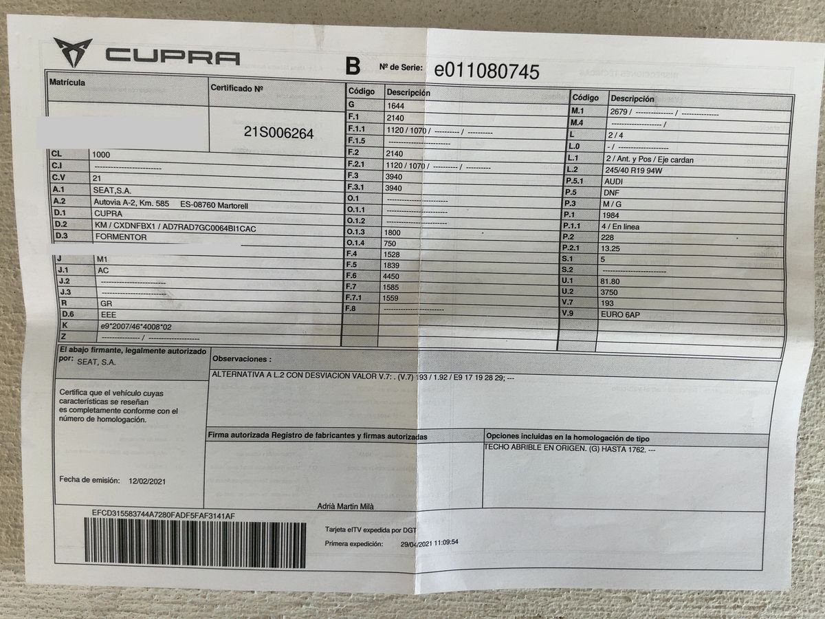 Cupra Formentor d'occasion
