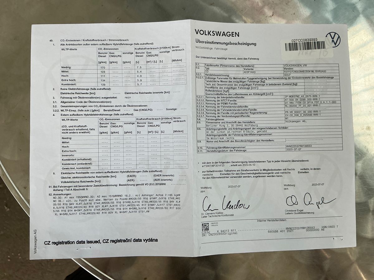 Volkswagen Golf VIII 1.5 eTSI ACT Life