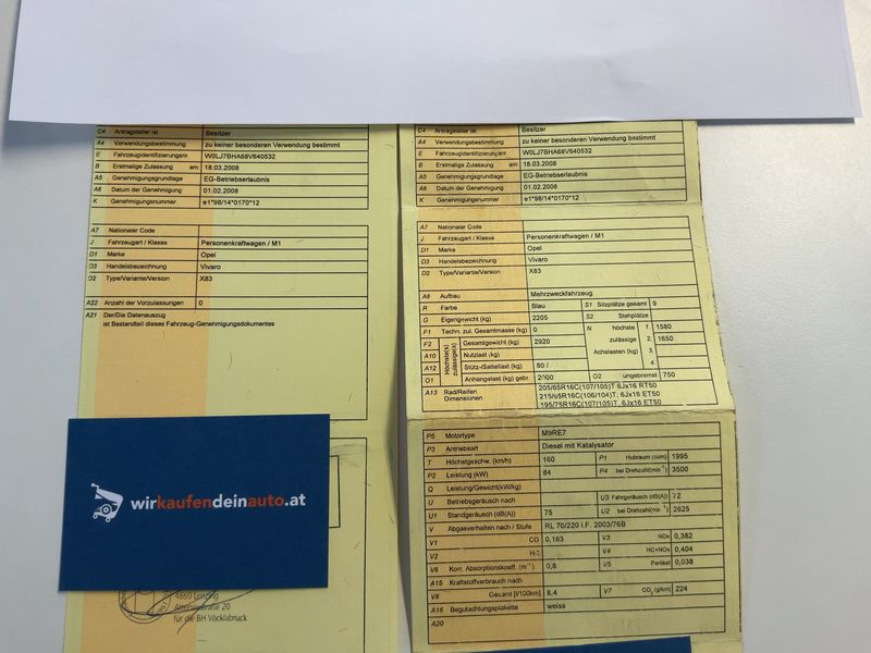Opel Vivaro 2.0 CDTI Kombi L1H1 2,9t — zdjęcie 15