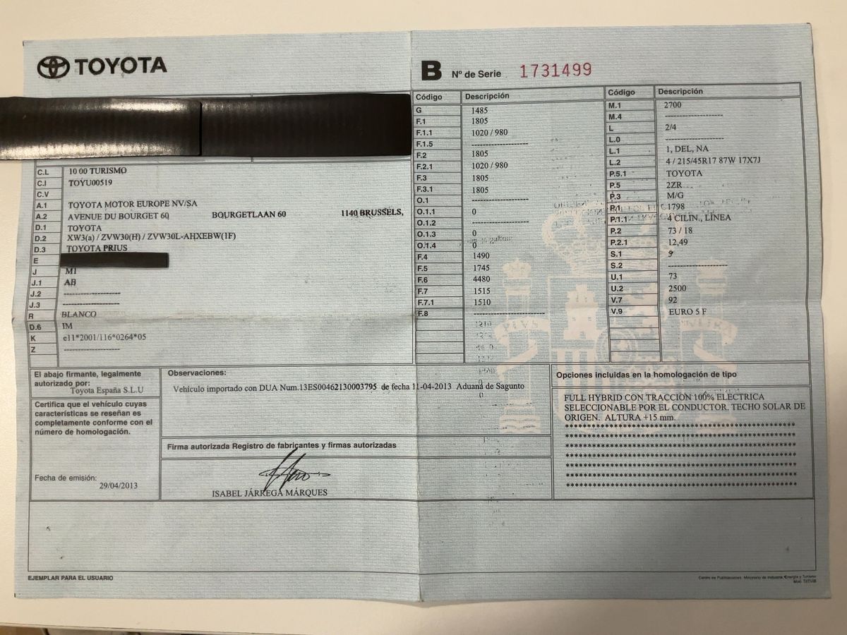 Toyota Prius d'occasion