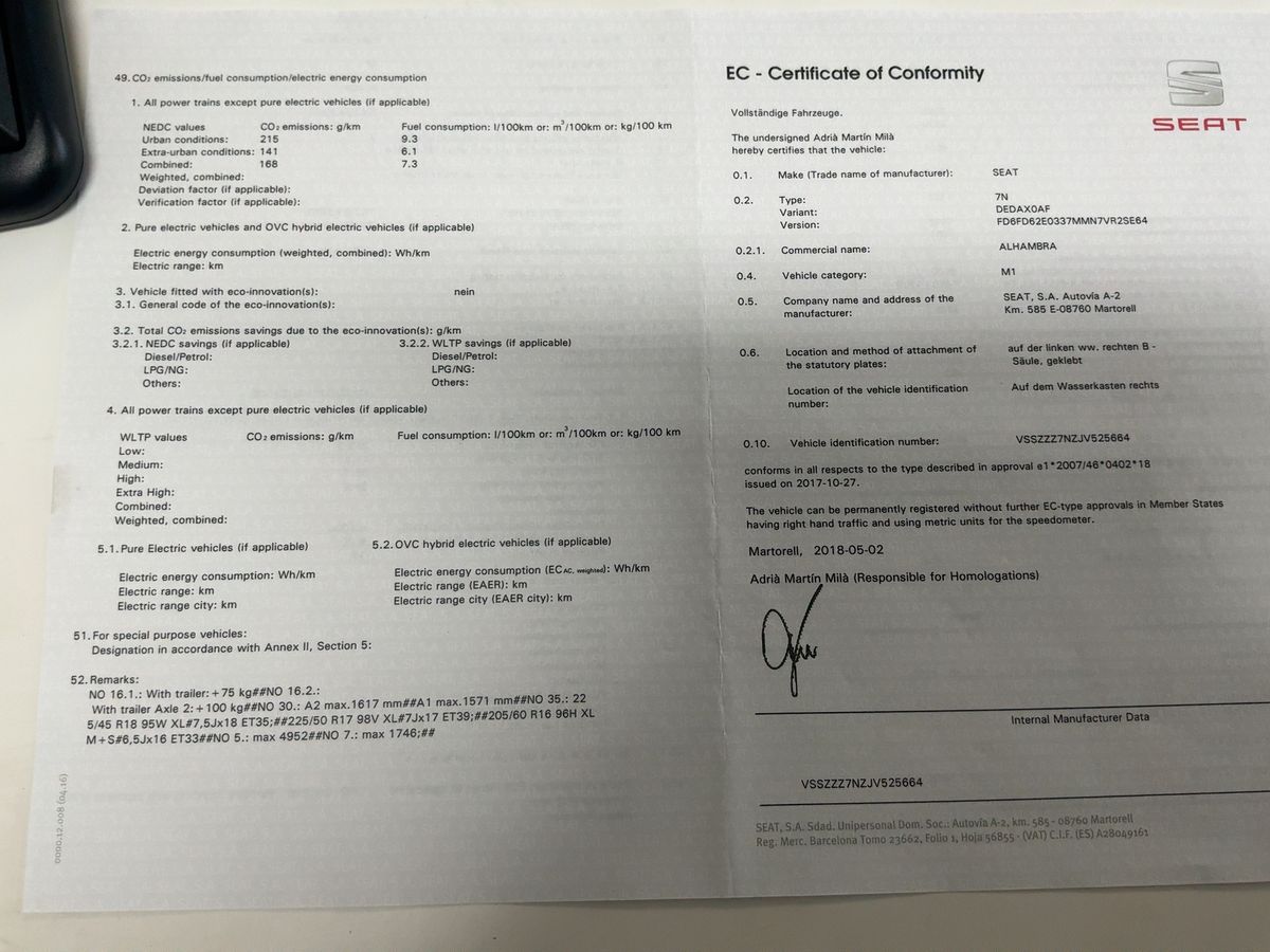 Seat Alhambra d'occasion