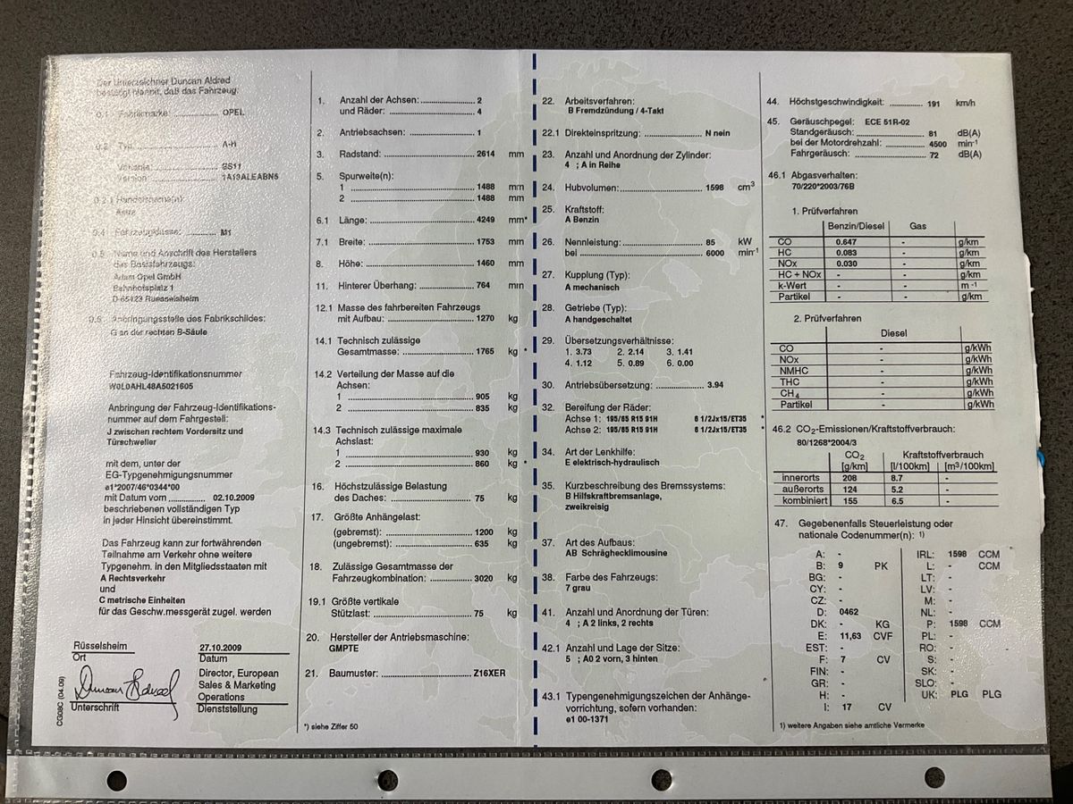 Opel Astra 1.6 Innovation "110 Jahre"