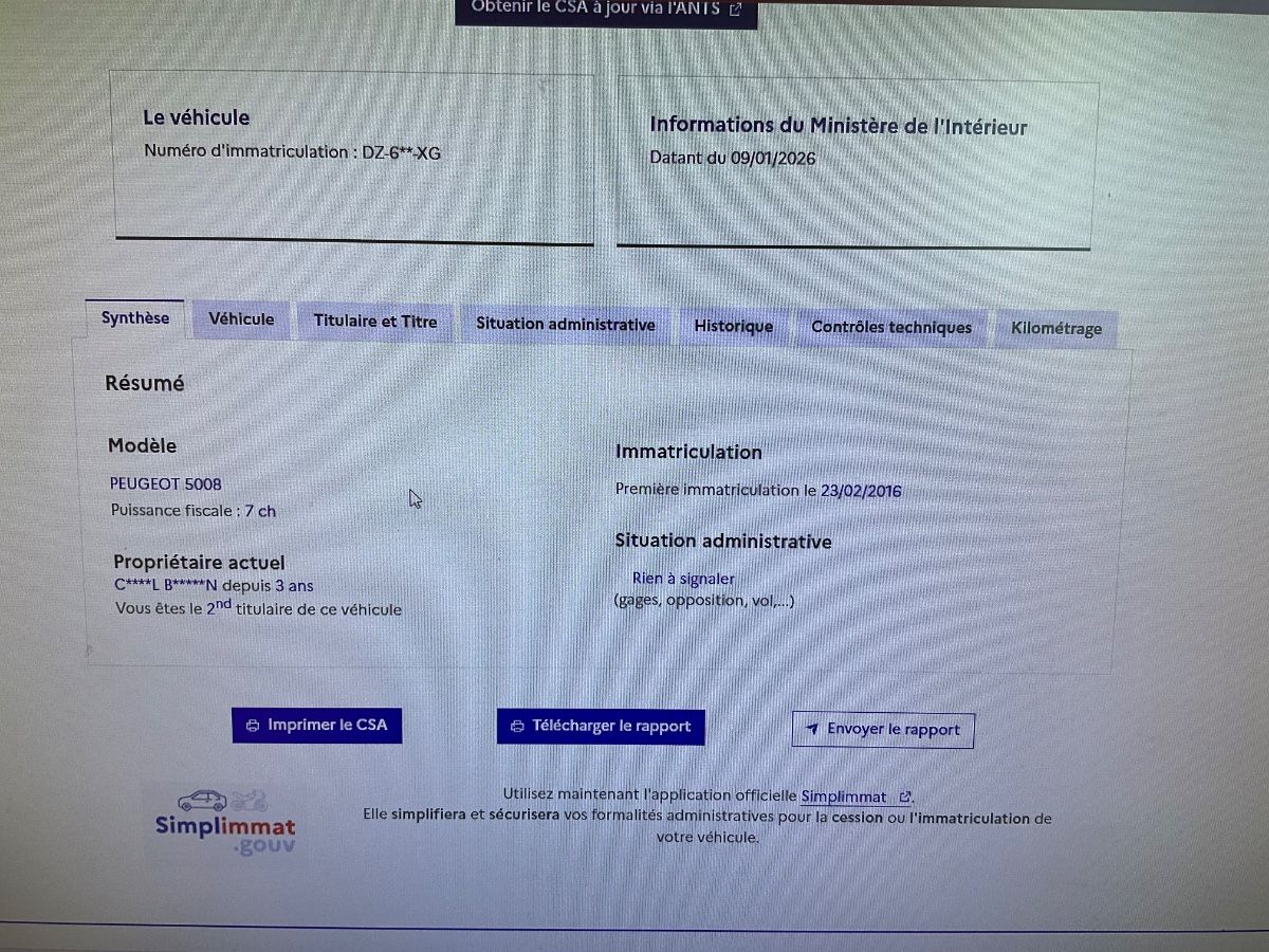 Peugeot 5008 d'occasion