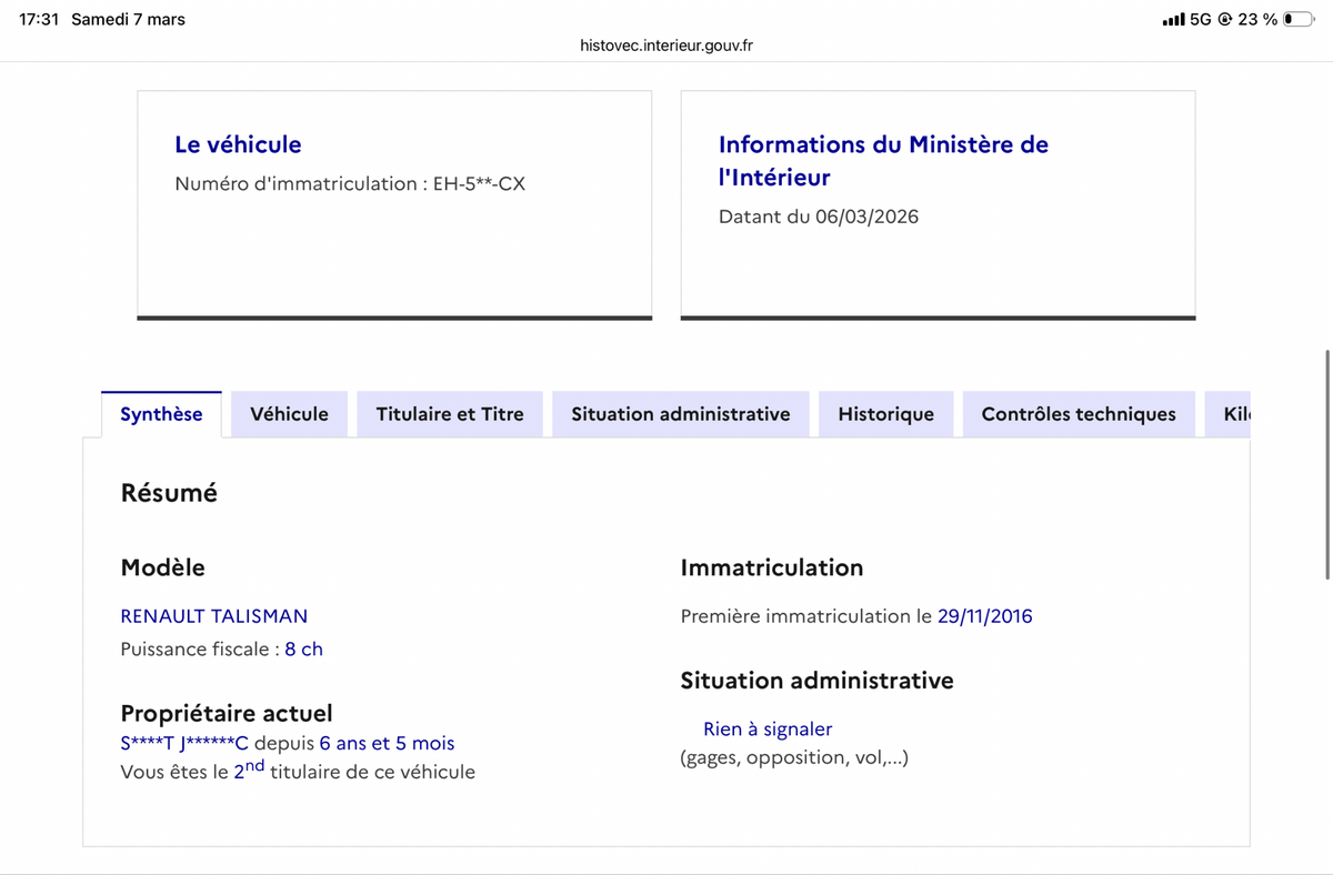 Renault Talisman d'occasion