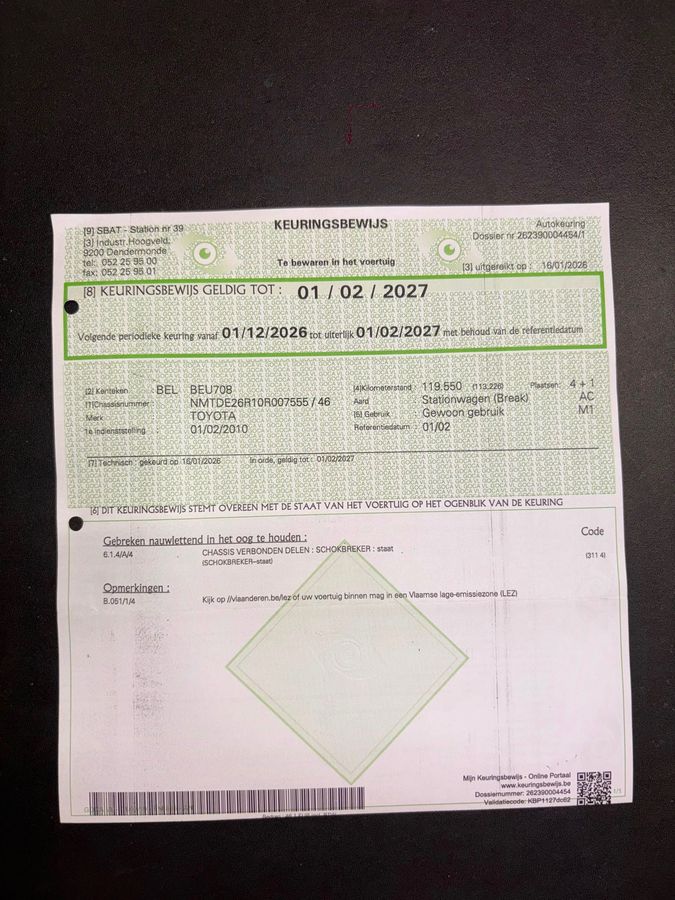 Toyota Verso d'occasion