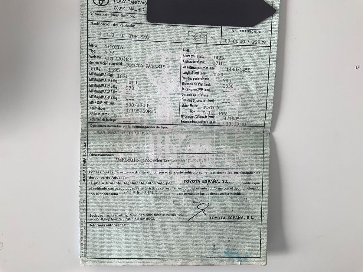 Toyota Avensis d'occasion